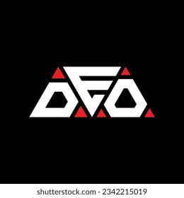 DEO triangle letter logo design with triangle shape. DEO triangle logo design monogram. DEO triangle vector logo template with red color. DEO triangular logo Simple, Elegant, and Luxurious design.