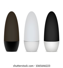 Deodorant antiperspirant blank templates Vector Illustration. 