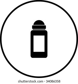 deodorant or antiperspirant roll-on applicator symbol