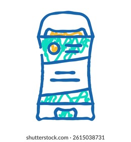 deodorant hygiene doodle icon sketch vector. deodorant hygiene sign. isolated symbol illustration