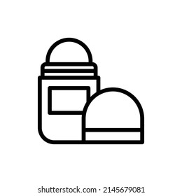 Deodorant Icon. Line Art Style Design Isolated On White Background