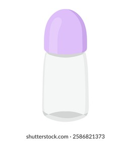 Deodorant icon. Roll-on bottle for body freshness and odor protection. Used for personal hygiene and self-care