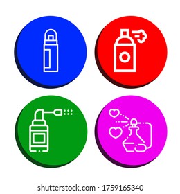 conjunto de iconos de desodorante. Colección de Deodorant, Spray, Spray, Perfume iconos