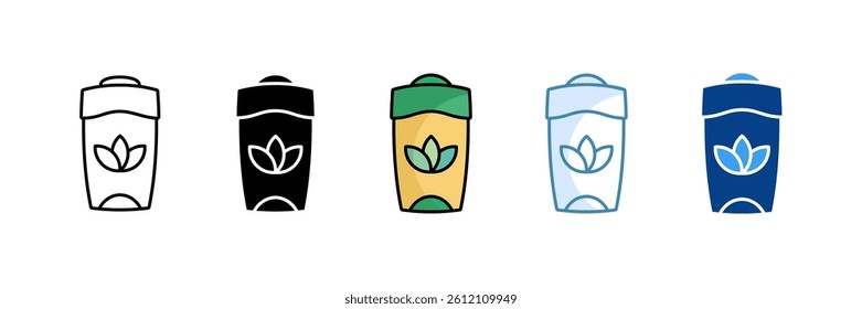 Deodorant Icon Set Multiple Style Collection