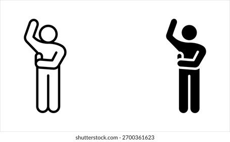 Deodorant Icon set. Symbol of roll on perfume stick or deo bottle. vector illustration on white background