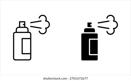 Deodorant Icon set. Symbol of roll on perfume stick or deo bottle. vector illustration on white background