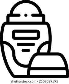 Icono de desodorante. Diseño De Estilo Lineal Delgado Aislado Sobre Fondo Blanco