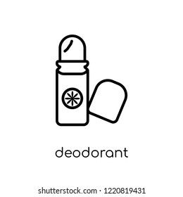 deodorant icon. Trendy modern flat linear vector deodorant icon on white background from thin line collection, outline vector illustration