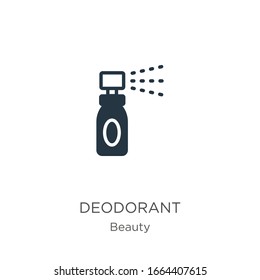 Deodorant icon vector. Trendy flat deodorant icon from beauty collection isolated on white background. Vector illustration can be used for web and mobile graphic design, logo, eps10