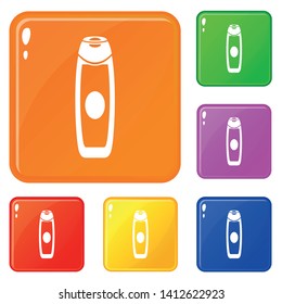 Deodorant icons set collection vector 6 color isolated on white background