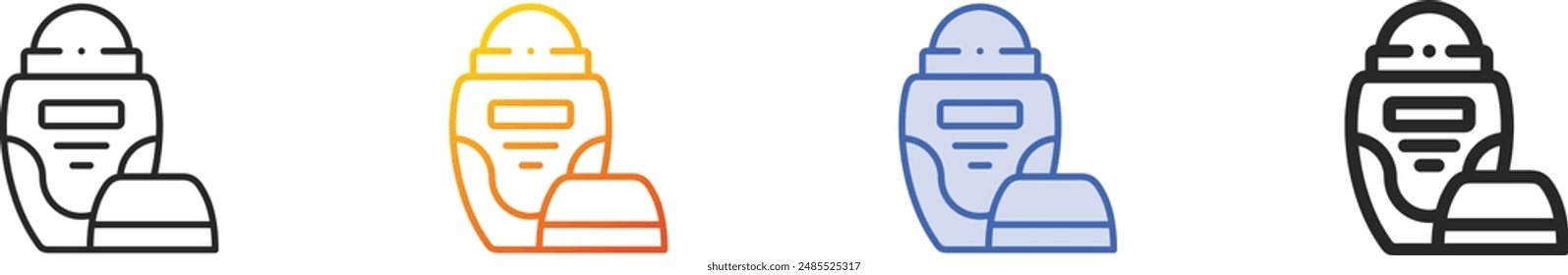 deodorant icon.Thin Linear, Gradient, Blue Stroke and bold Style Design Isolated On White Background