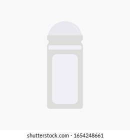 Deodorant illustration as part of beauty, cosmetics and makeup care icons. This deodorant is made in the form of a two-dimensional flat vector. Deodorant is open without a lid.