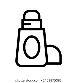 deodorant line icon illustration vector graphic. Simple element illustration vector graphic, suitable for app, websites, and presentations isolated on white background