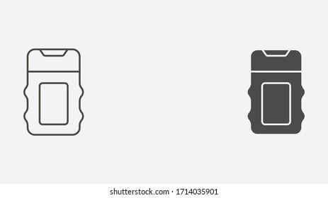 Símbolo de símbolo de símbolo de icono de vector relleno y contorno de desodorante