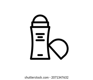 Icono de contorno de desodorante. signo de estilo lineal para concepto móvil y diseño web. Icono de vector de línea simple antitranspirante. Símbolo, ilustración del logotipo. Gráficos vectoriales perfectos para píxeles.