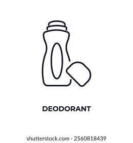deodorant outline icon. Linear vector from beauty concept. Thin line deodorant icon isolated on white background