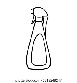 ilustración vectorial de esquema desodorante, aislado en fondo blanco, vista superior