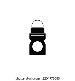 deodorant roll icon in black flat glyph, filled style isolated on white background