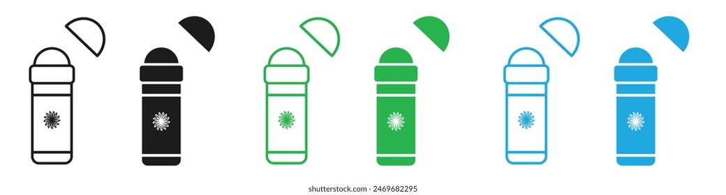 Deodorant-Rolle auf Icon-Markierung im gefüllten Stil