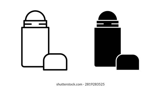 Deodorant roll on icon simple designs set.