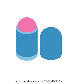 deodorant in rolon makeup product isolated icon vector illustration design
