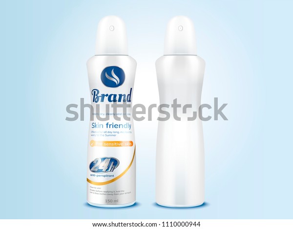 Download Deodorant Spray Bottle Mockup Set 3d Stock Vector Royalty Free 1110000944