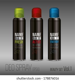 Deodorant spray set for man