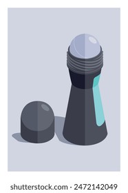 Deodorant stick. Simple flat illustration.