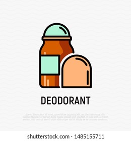Deodorant thin line icon. Personal hygiene care. Modern vector illustration.
