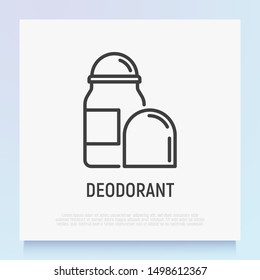 Deodorant thin line icon. Personal hygiene care. Modern vector illustration.