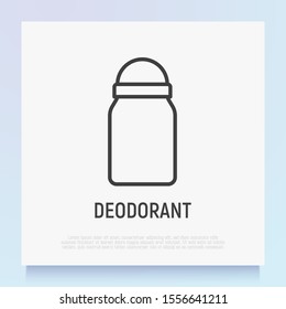 Deodorant thin line icon. Personal hygiene care. Modern vector illustration.