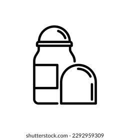 Deodorant thin line icon. Personal hygiene care. Modern vector illustration.