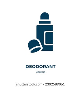 deodorant vector icon. deodorant, collection, beauty filled icons from flat make up concept. Isolated black glyph icon, vector illustration symbol element for web design and mobile apps