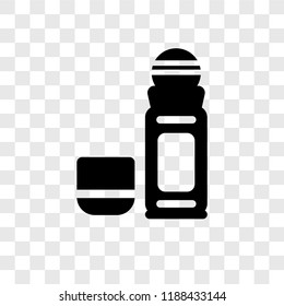 Deodorant vector icon isolated on transparent background, Deodorant transparency logo concept