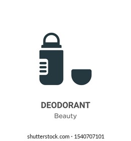 Deodorant vector icon on white background. Flat vector deodorant icon symbol sign from modern beauty collection for mobile concept and web apps design.