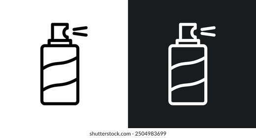 Deodorant vector icon set black and white filled and outlined style.