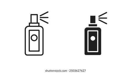 Deodorant vector icon in solid and outline style