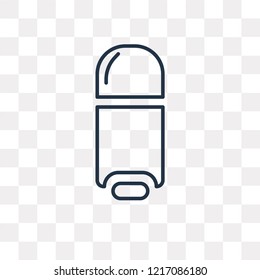 Deodorant vector outline icon isolated on transparent background, high quality linear Deodorant transparency concept can be used web and mobile