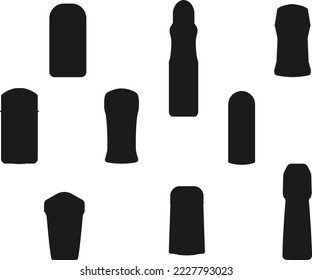 Deodorant women isolated vector Silhouette
