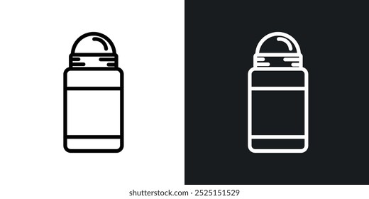 Desodorantline na cor preta da linha fina. ilustração simples de símbolos vetoriais planos.