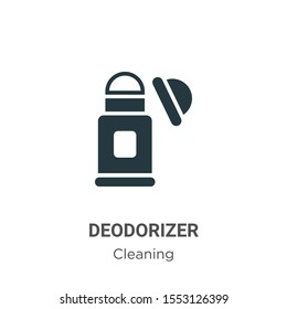 Deodorizer vector icon on white background. Flat vector deodorizer icon symbol sign from modern cleaning collection for mobile concept and web apps design.