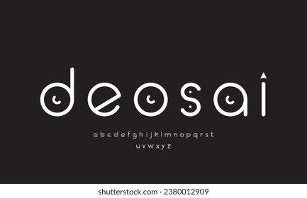deosai abstract modern sans serif alphabet font