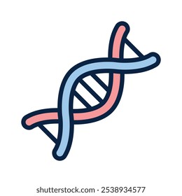 Deoxyribonukleinsäure Vektor trendy Stil, medizinisches Symbol