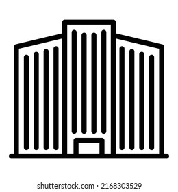 Department building icon outline vector. Modern center. Business city