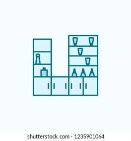 department of cosmetics 2 colored line icon. Simple colored element illustration. department of cosmetics outline symbol design from shopping mall set