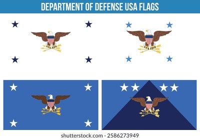 Department of Defense USA Flags Vector Illustration Premium Quality