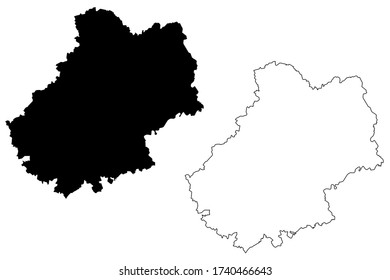 Lot Department (France, French Republic, Occitanie or Occitania region) map vector illustration, scribble sketch Olt map