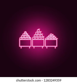 department of fruit outline icon. Elements of Mall Shopping center in neon style icons. Simple icon for websites, web design, mobile app, info graphics