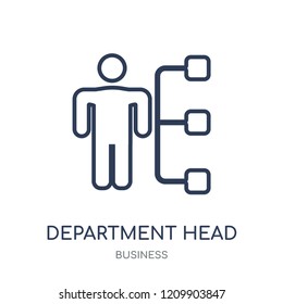 Department Head icon. Department Head linear symbol design from Business collection. Simple outline element vector illustration on white background.