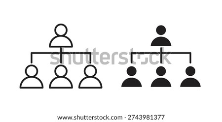 Department head icon symbol vector graphic designs on white. Best for ui Design